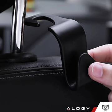 4x Hanger holder car hook for seat headrest car organizer hook Alogy Car Black