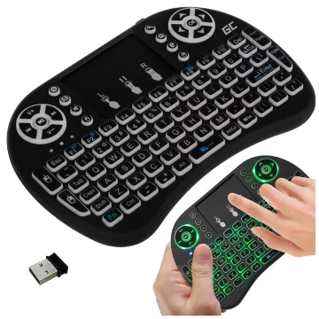 Bezdrátová mini klávesnice Alogy se 3 barvami touchpadu