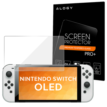 Gehärtetes Glas x2 9H Alogy Schutzscheibe für Nintendo Switch OLED