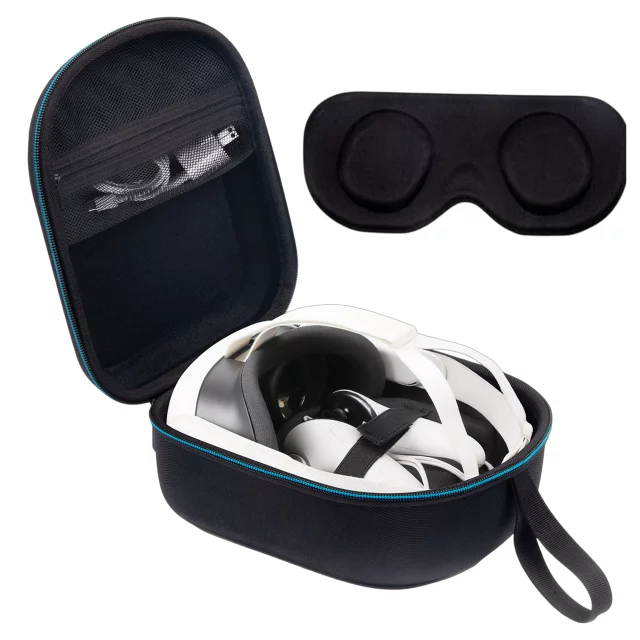 Etui ochronne do Oculus Meta Quest 3 Alogy Hard Case obudowa pokrowiec na okulary gogle VR + ochrona okularu Czarne