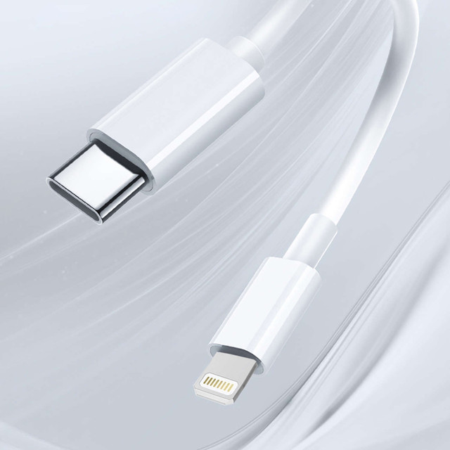 Kabel 100cm USB-C do Lightning PowerDelivery do Apple iPhone USB Data Charging Cable PD 20W Biały