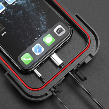 Alogy Vodotěsný držák na kolo na kolo, skútr, motorku, nastavitelná řídítka na telefon.Černá