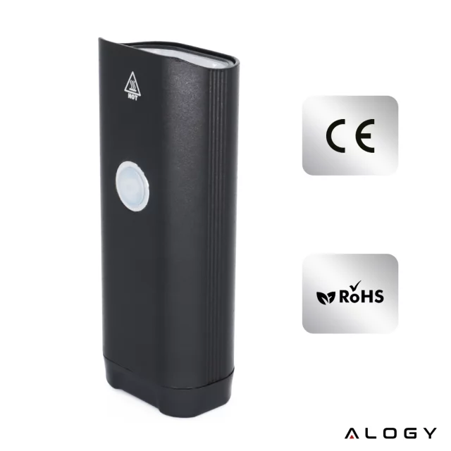 LED-Fahrradfrontlicht, superhell, 8 Stunden Leuchtdauer, 800 Lumen, 1800 mAh, wasserdicht, schwarz