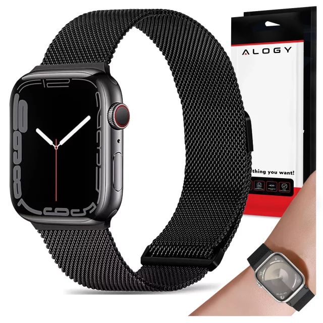 Alogy Steel Strap Apple Watch Bracelet 38/40/41mm Stainless Steel Black