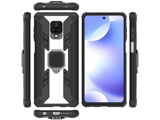 Pancerne Etui Alogy Ring Carbon Halter für Xiaomi Redmi Note 9S/ Pro/ Max