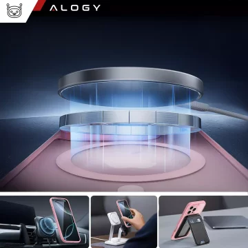 3in1 Hybrid Glass Case Set for Apple iPhone 16 Pro Max Protective Case Hybrid MagSafe with Lens Protection Case 2x Tempered Glass Phone Protector Alogy 3in1 Case Pack Pink