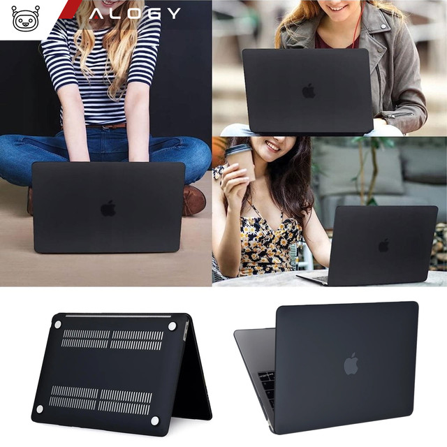 Etui do Macbook Air 15 M2 2023 / M3 2024 (A2941,A3114) Case obudowa pokrowiec matowe Alogy Hard Cover Czarne