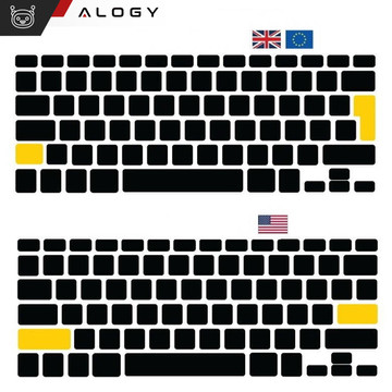 Alogy Schutzhülle Silikon Tastaturabdeckung für Apple Macbook Air 13 M1 2019-2020 Transparent
