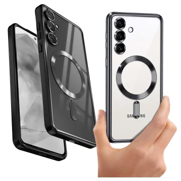 Pouzdro Alogy LuxeShield™️ Glamour Luxusní Kryt s Krytem Fotoaparátu pro Samsung Galaxy S25 Plus, Černé