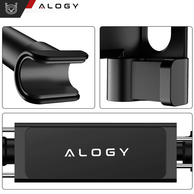 Uchwyt samochodowy na zagłówek auta samochodu na telefon tablet nintendo 4-11 cal Alogy Czarny