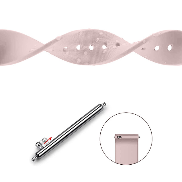 Universal Alogy Armband mit Schnalle für Smartwatch 18mm rosa