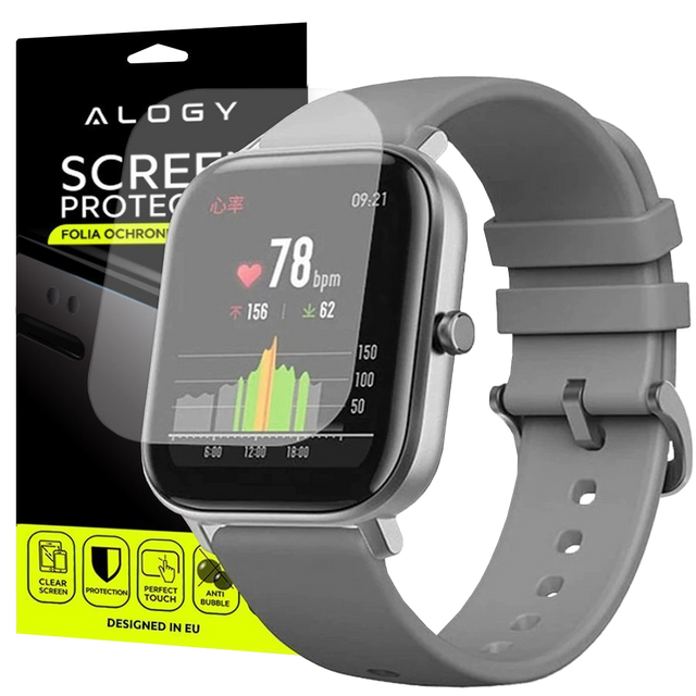 5x Alogy Displayschutzfolie für Smartwatch für AmazFit GTS