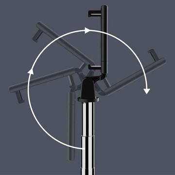 Selfie stick tripod Tripod Alogy Stand phone holder selfie stick Bluetooth remote control Black