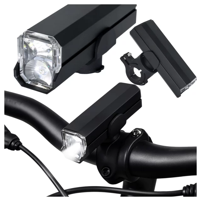Bicycle Light Front LED Front Light Bicycle Lighting Waterproof IPX5 Alogy P12 Bike Light Black