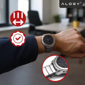 Einfaches Stahlarmband Alogieband Edelstahl für Smartwatch 20mm Silber