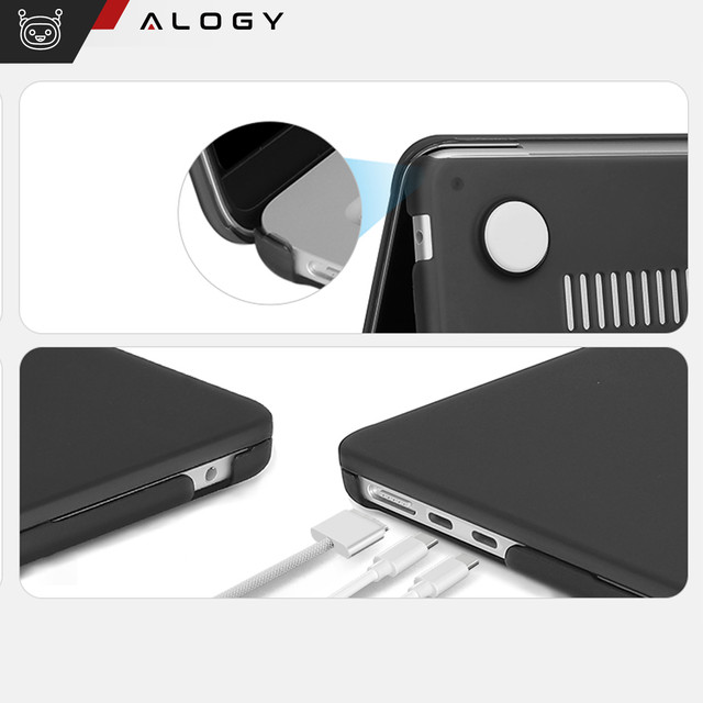 Etui do Macbook Air 15 M2 2023 / M3 2024 (A2941,A3114) Case obudowa pokrowiec matowe Alogy Hard Cover Czarne