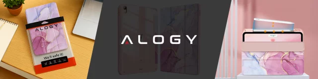 Etui Ochronne do Apple iPad 10.9" 10 Gen 2022 / iPad 11" A16 11 Gen 2025 Hybrydowe z Miejscem na Rysik, Składana Okładka z Funkcją Podstawki 2w1, Alogy HybridBook™ Case – Marble Pink