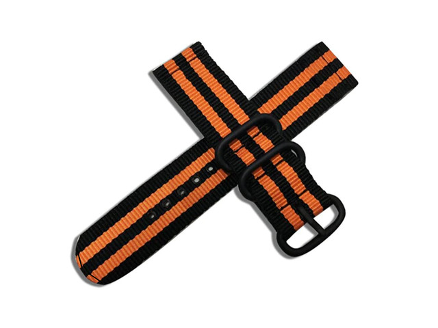 Nylonový řemínek Alogy pro Huawei Watch GT 2 Pro 22 mm oranžový a černý