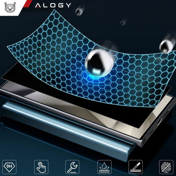 Tempered glass for the Alogy Full Glue case friendly case for Samsung Galaxy S24 Ultra Black
