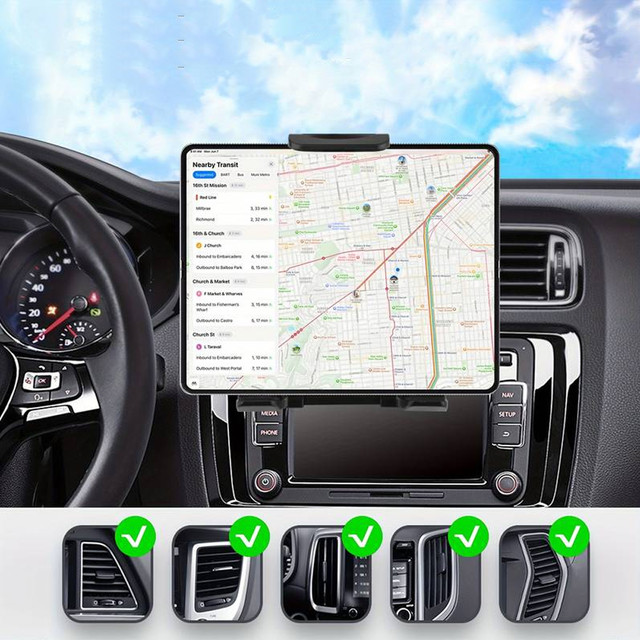 Alogy AirVent Car Holder for phone, tablet 4-11" for ventilation grille Black