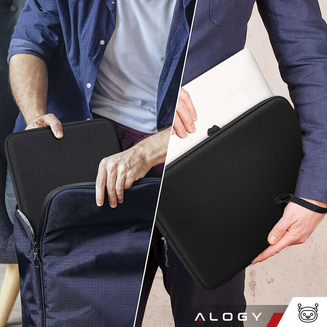 Laptop Sleeve, MacBook Air Pro 13.3" Alogy Hard Foam Bag Protective Case for 13-14" Laptops Black