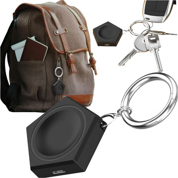 Keychain Charger for Samsung Galaxy Watch Magnetic Induction 2.5W with Keychain Key Chain Pendant Black