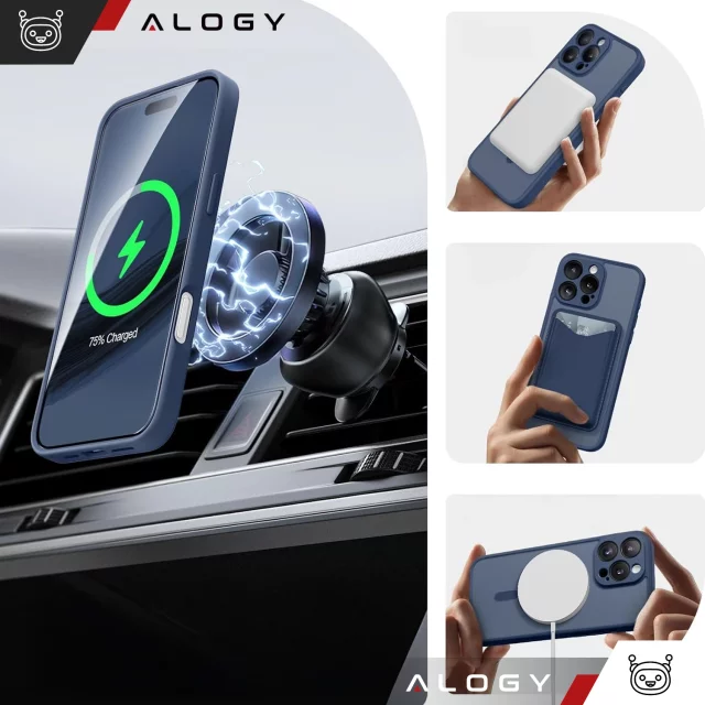 3in1 Hybrid Glass Case Set for Apple iPhone 16 Pro Max Protective Case Hybrid MagSafe with Lens Protection Case 2x Tempered Glass Phone Protector Alogy 3in1 Case Pack Navy Blue