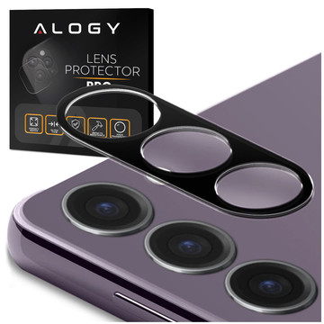 Kovový kryt pro Samsung Galaxy S24, ochranný pro ostrůvek fotoaparátu, Alogy Metal Lens, černý
