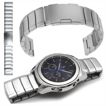 Steel Simple bracelet Alogy stainless steel strap for smartwatch 20mm Silver