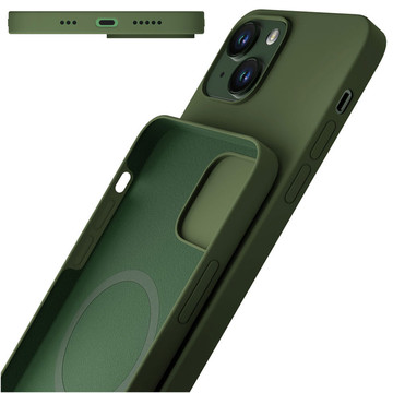 Sada na telefon 3mk do Apple iPhone 13 Hardy silikonové pouzdro MagCase Alphine Green