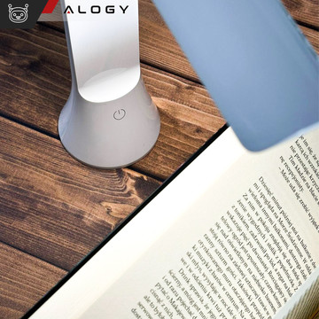 2in1 LED Desk Night Lamp Flashlight Wireless Touch Lamp 3 Modes Light Adjustment Alogy White