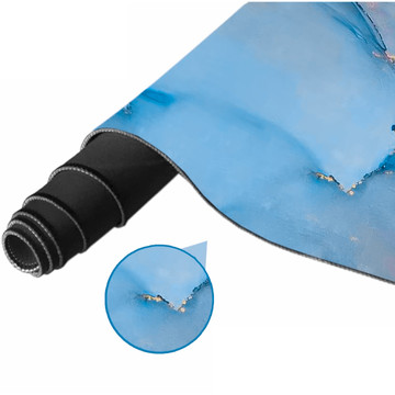 Stolní podložka pod myš klávesnice Protiskluzová herní ochranná podložka XXL 90x40 Alogy Marble modrá