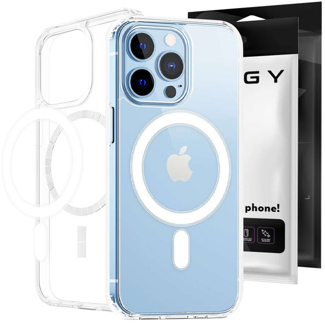 Etui do MagSafe Ultra Slim Mag Alogy do Qi do Apple iPhone 13 Pro Max Przezroczyste