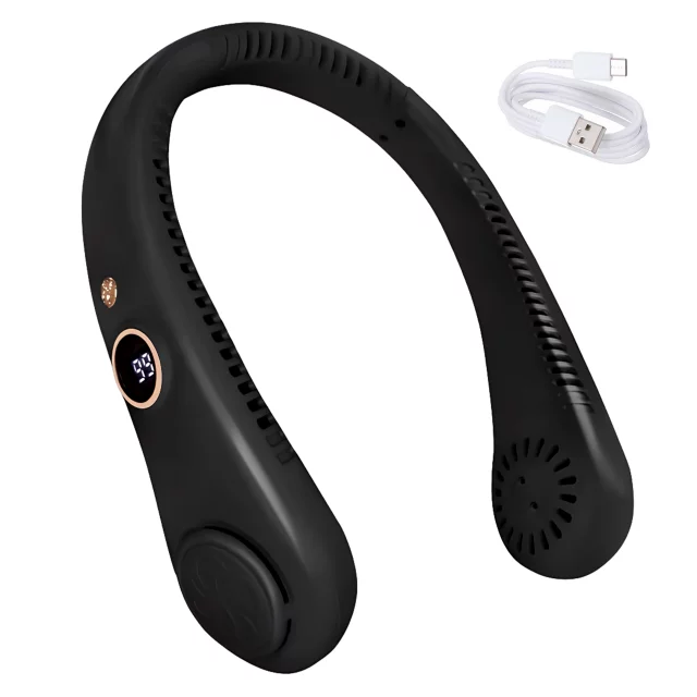 Schreibtischventilator, Standventilator, kleiner Umwälzventilator mit Clip, kabelloser Handventilator, 500 mAh, USB-C, Alogy White