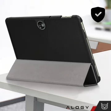 Etui + szkło do OnePlus Pad Go/Oppo Pad Air 2/Oppo Pad Neo 11.4" obudowa na tablet Case Alogy Book Czarny + Rysik Gratis