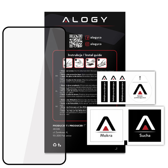Alogy Full Glue case friendly tempered glass for Samsung Galaxy S21 Plus Black