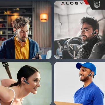 Bezdrátový headset pro hovory Bluetooth 4.0 do auta headset s displejem V8 Black