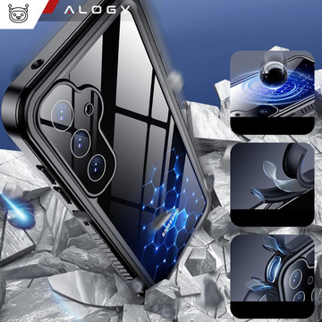 Pouzdro pro Samsung Galaxy S24 Plus Armored Waterproof IP68 360 Armor Case se zabudovaným sklem Alogy černé