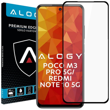 Alogy Full Glue CF-Glas für Poco M3 Pro 5G/ Redmi Note 10 5G Schwarz