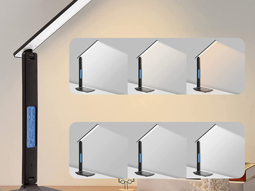 Alogy LED desk lamp 10W Qi induction charger with display Black