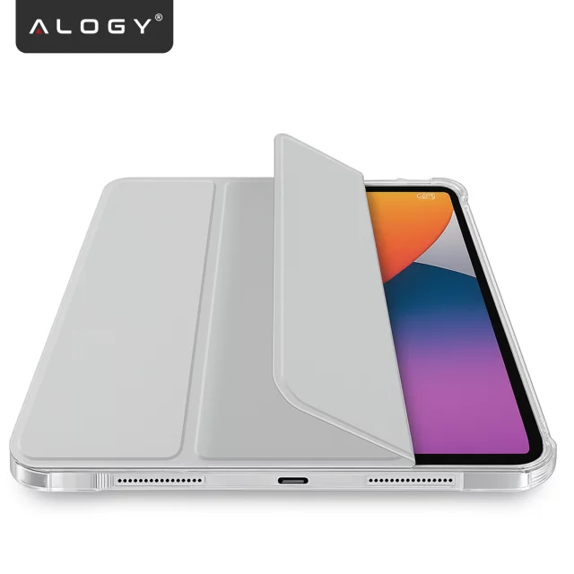 Etui do Apple iPad 11gen. 11" 2025 / 10gen. 10.9" 2022 Ochronne Hybrydowe z Miejscem na Rysik, Składana Okładka, Funkcja Podstawki, Alogy HybridBook™ Case – Szare