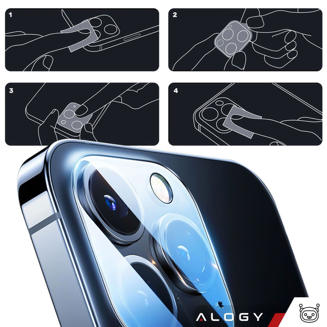 2x Camera lens glass for iPhone 15 Pro / 15 Pro Max Alogy lens clear transparent