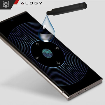 2x Panzerglas für Samsung Galaxy S24 Ultra Displayschutzfolie mit UV-Lampe Glas 9H Kleber Alogy