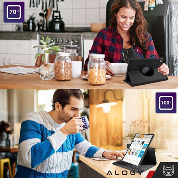 Pouzdro pro Samsung Galaxy Tab A9 Plus 2023 11" (X210/X215/X216) Otočný kryt Tablet Flip Cover Pouzdro Alogy Black