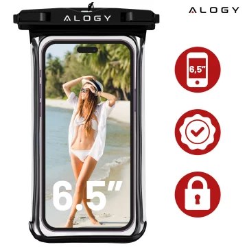 Alogy Waterproof Case Universal IPX8 to 6.5 Black
