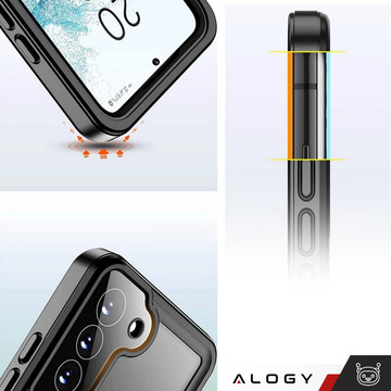 Waterproof case for Samsung Galaxy S23 360 Alogy Armored Armor IP68 with lanyard Black