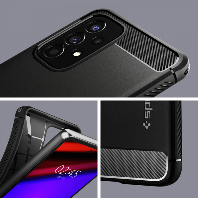 Pouzdro pro Samsung Galaxy A53 5G pouzdro Spigen Rugged Armor Matte Black Glass