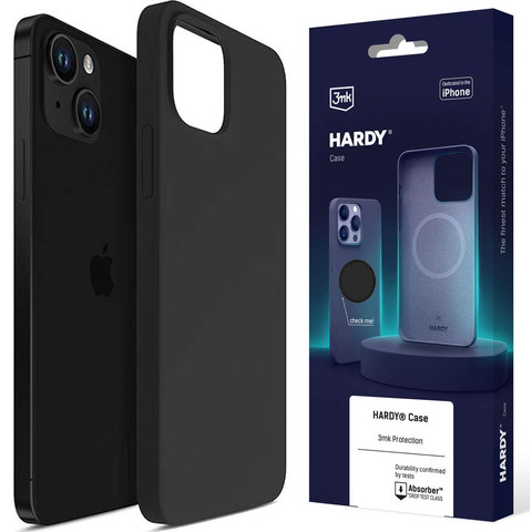 Etui Apple iPhone 14 Plus - 3mk Hardy silikonové pouzdro MagCase Graphite