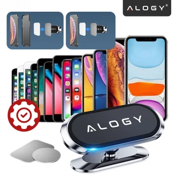 Alogy magnetický držák do auta do auta, univerzální na telefon, na kokpit, na palubní desku, černý