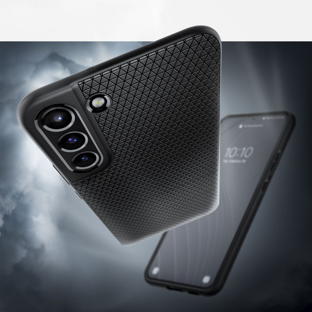 Pouzdro Spigen Liquid Air pro Samsung Galaxy S22 Matte Black Glass